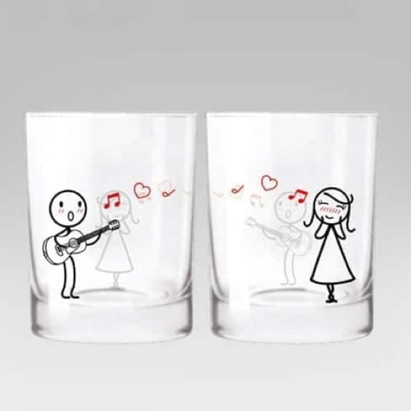 Bold Loft LOVE ME TENDER Couple Drinking Glass Set - Picture 2 of 7